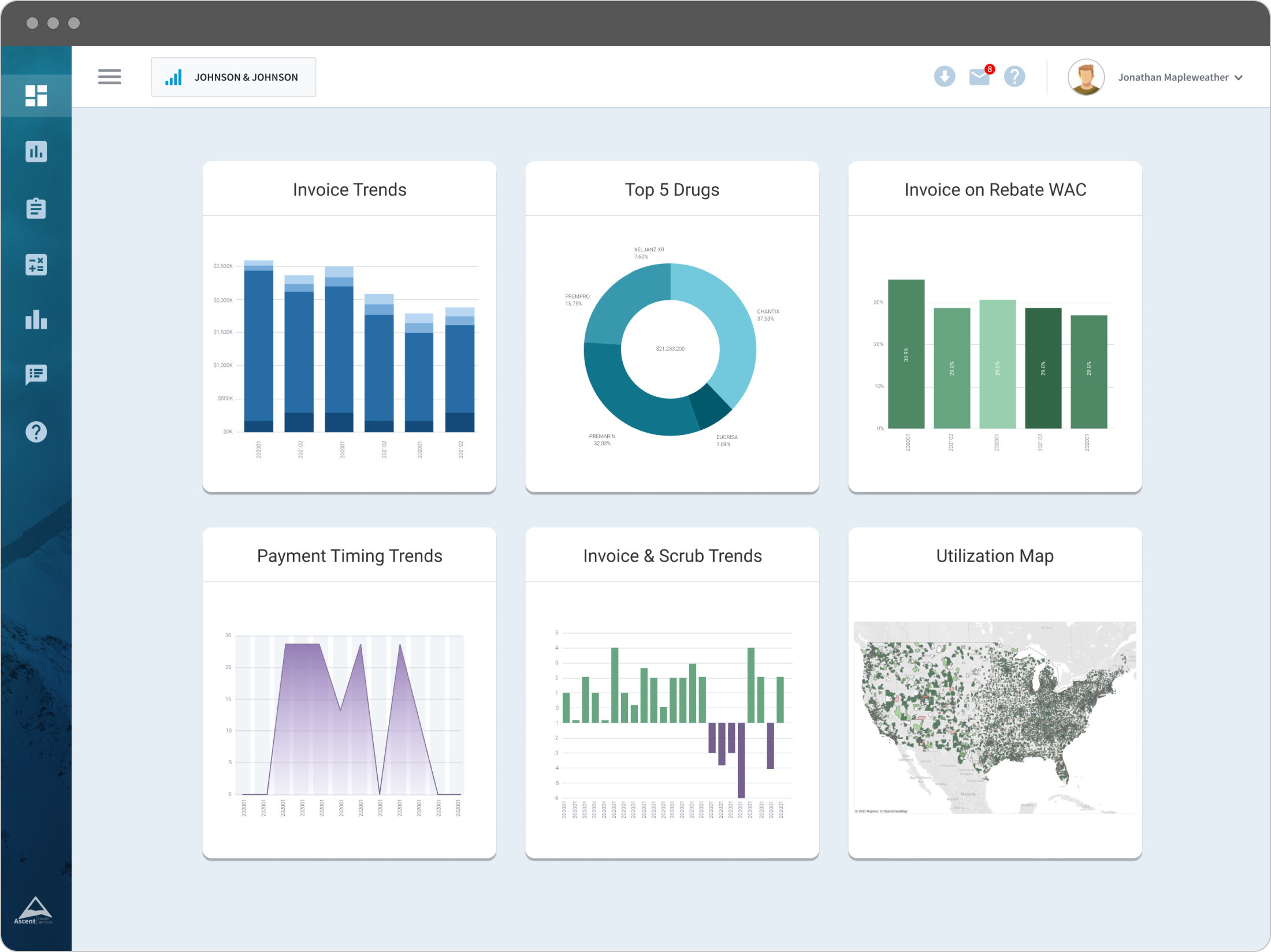 Ascent Dashboard Collapsed Menu